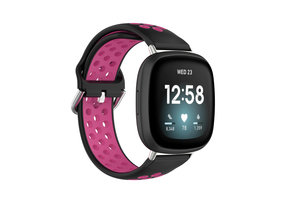 Fitbit Versa 3 / Sense Sport Air Bandje - Zwart / Roze