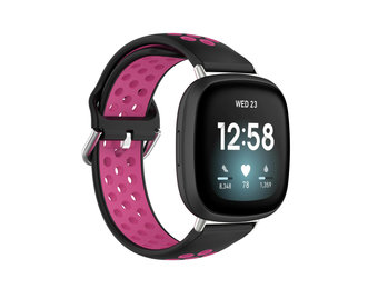 Fitbit Versa 3 / Sense Sport Air Bandje - Zwart / Roze