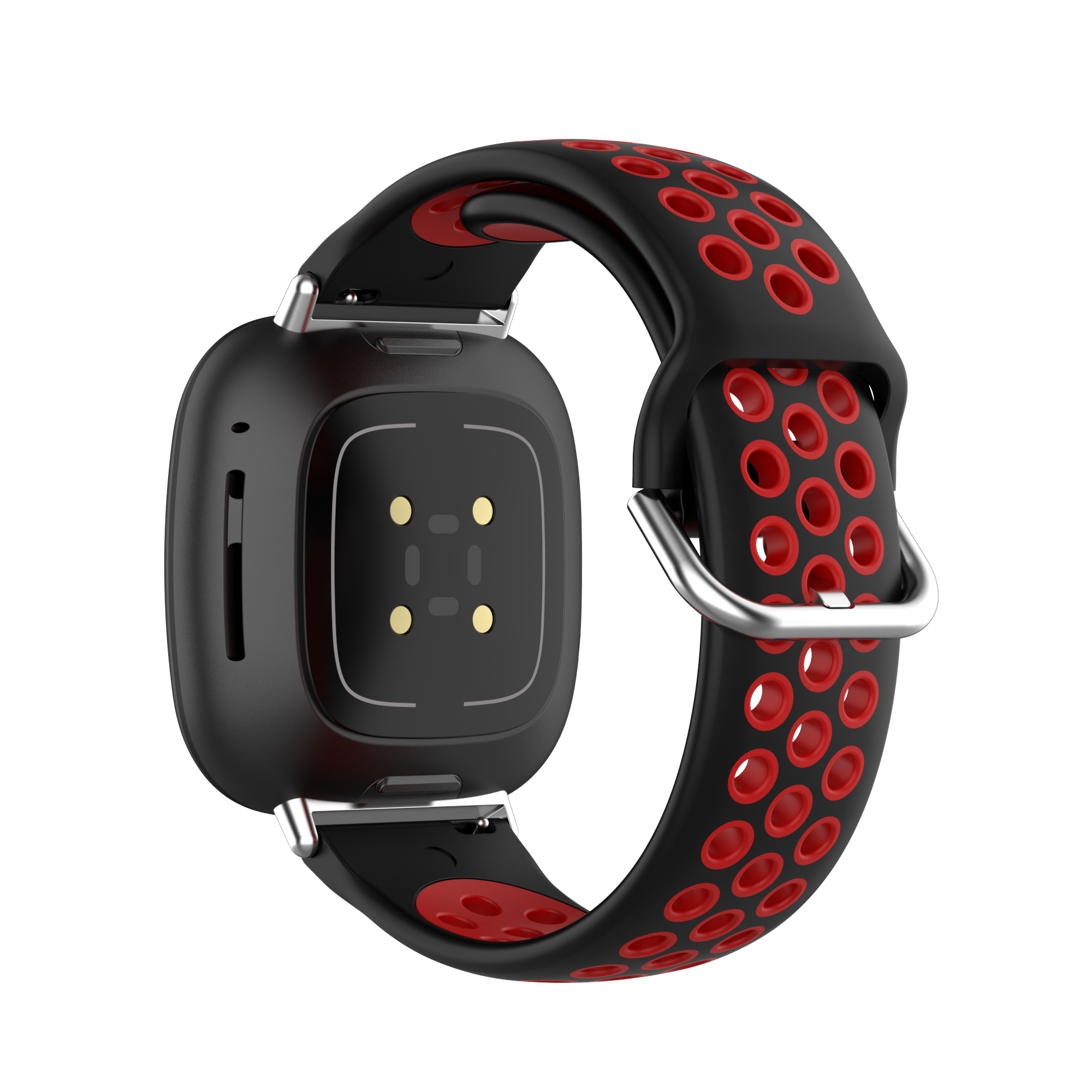 Fitbit Versa 3 / Sense Sport Air Bandje - Zwart / Rood