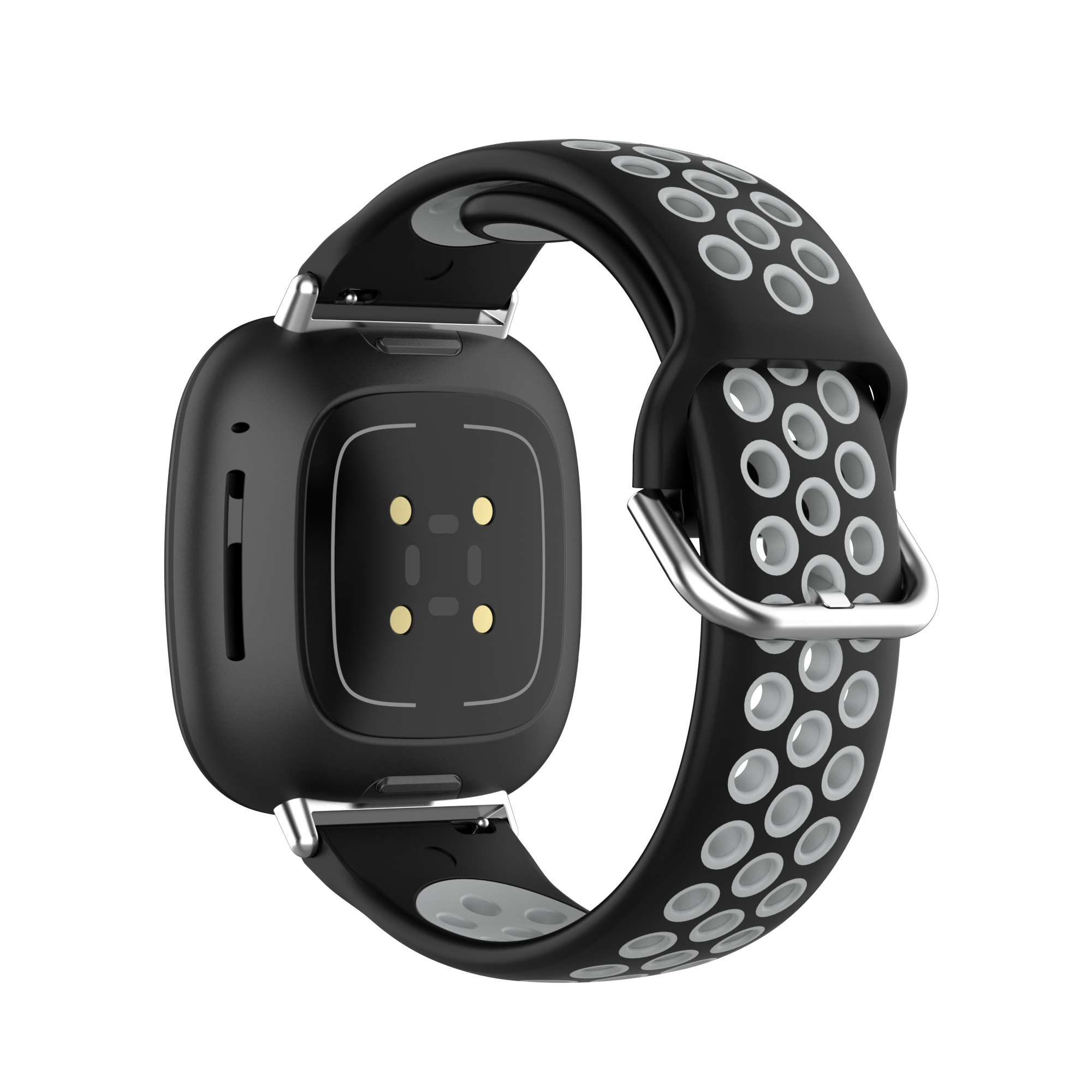 Fitbit Versa 3 / Sense Sport Air Bandje - Zwart / Grijs