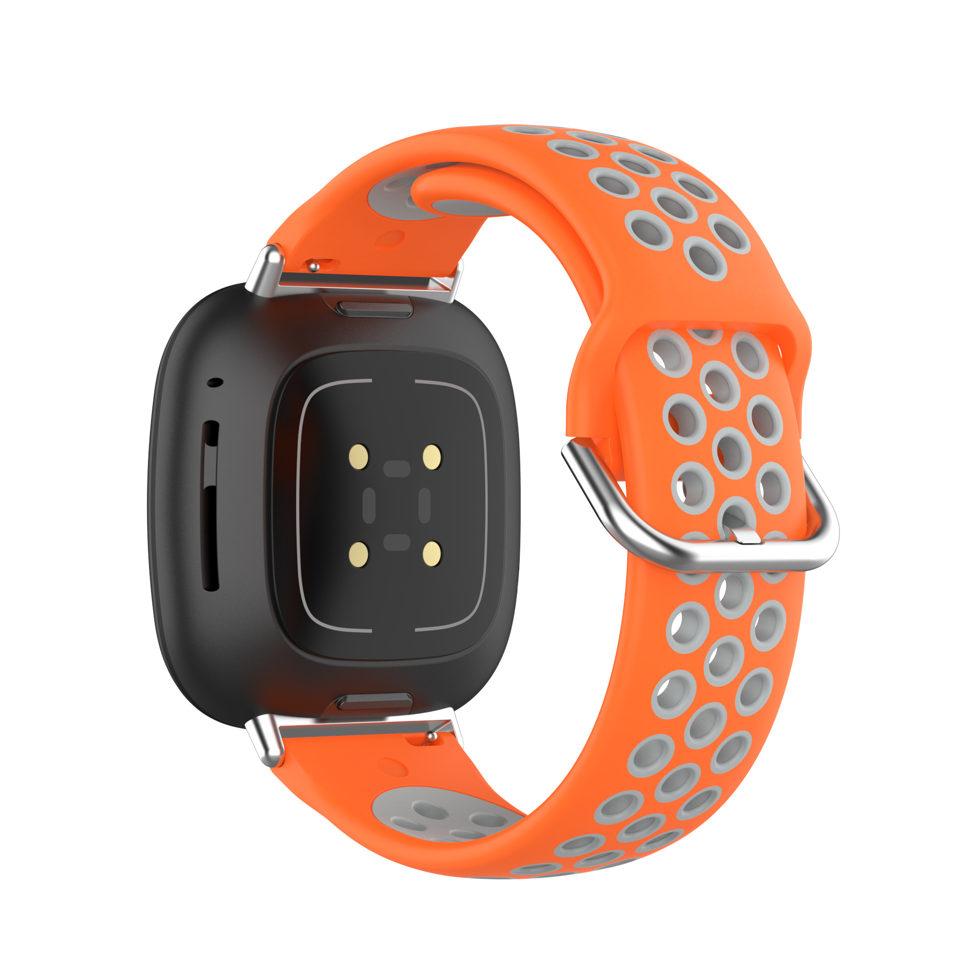 Fitbit Versa 3 / Sense Sport Air Bandje - Oranje / Grijs