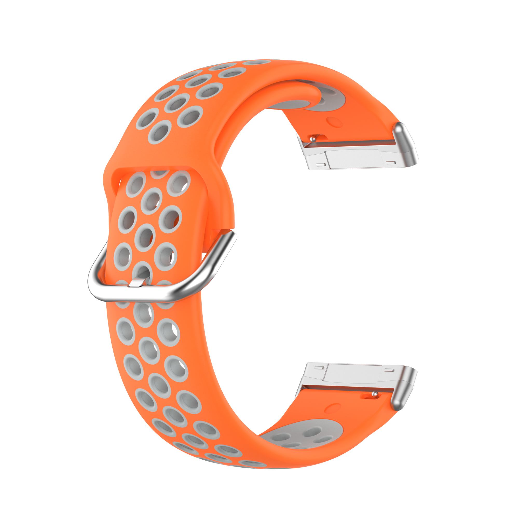 Fitbit Versa 3 / Sense Sport Air Bandje - Oranje / Grijs