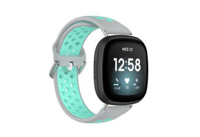 Fitbit Versa 3 / Sense Sport Air Bandje - Grijs / Turquoise