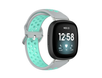 Fitbit Versa 3 / Sense Sport Air Bandje - Grijs / Turquoise