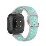 Fitbit Versa 3 / Sense Sport Air Bandje - Grijs / Turquoise