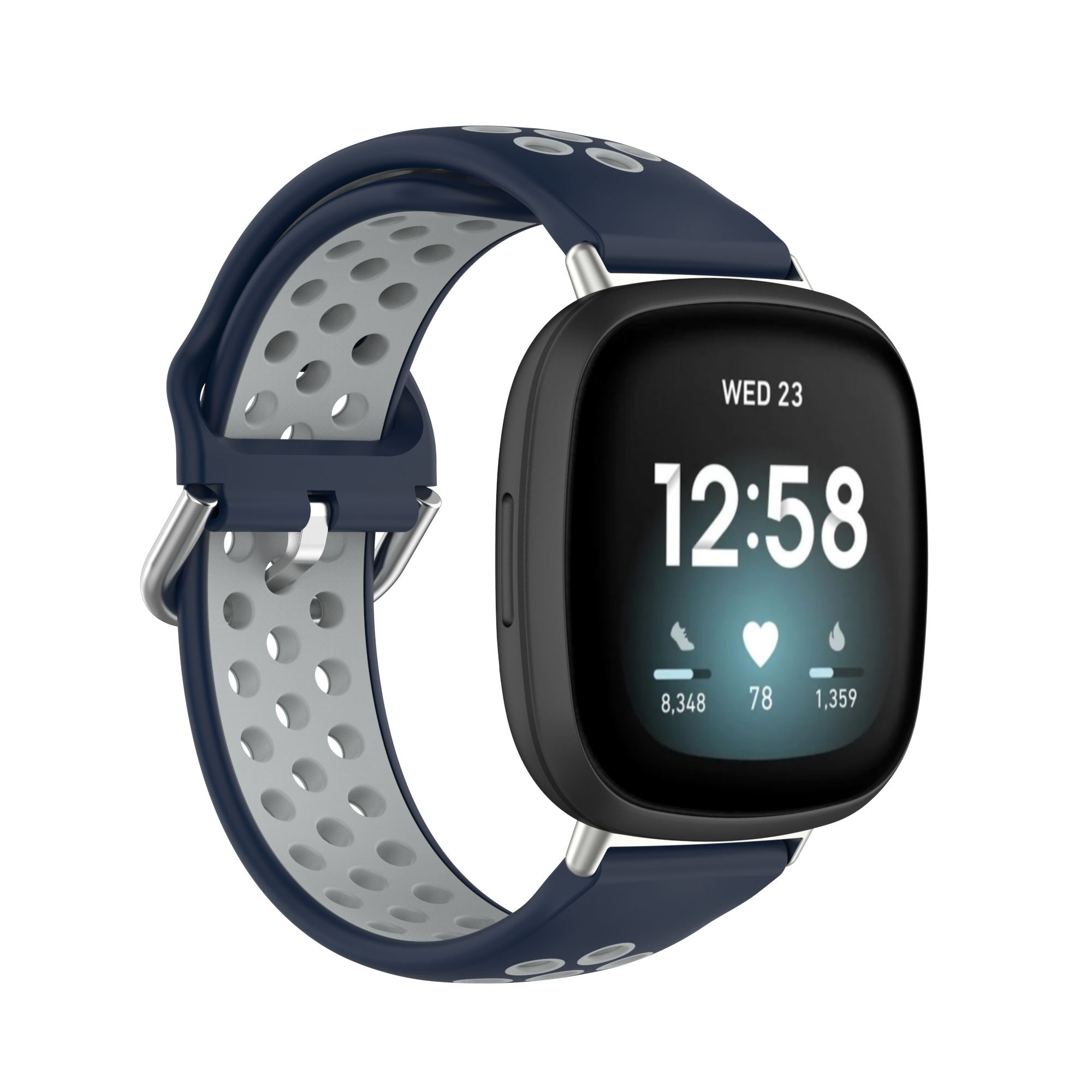 Fitbit Versa 3 / Sense Sport Air Bandje - Blauw / Grijs
