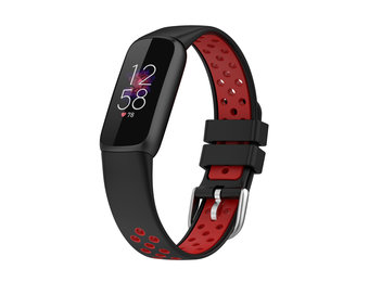 Fitbit Luxe Sport Air Bandje - Zwart / Rood