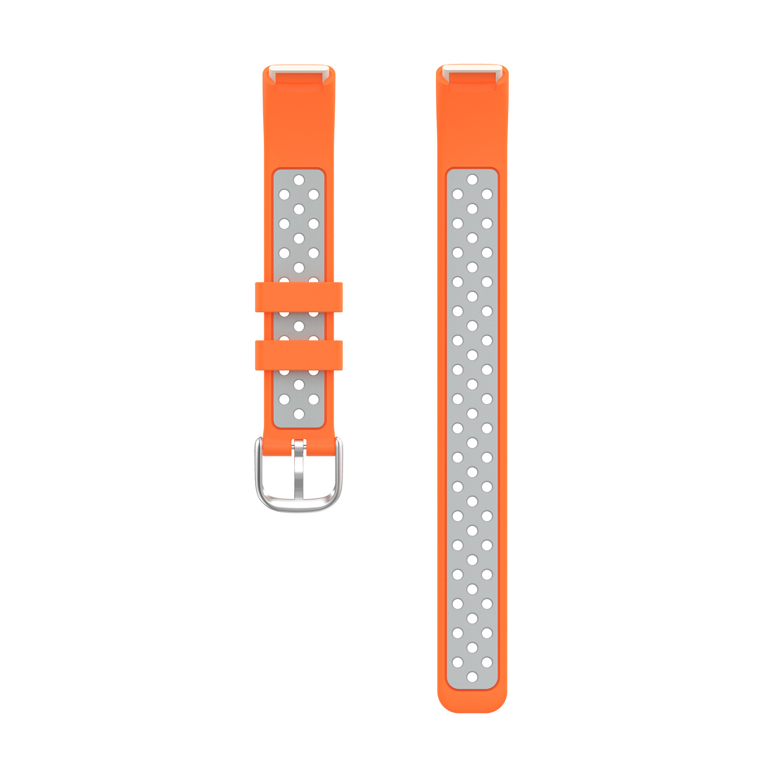 Fitbit Luxe Sport Air Bandje - Oranje / Grijs