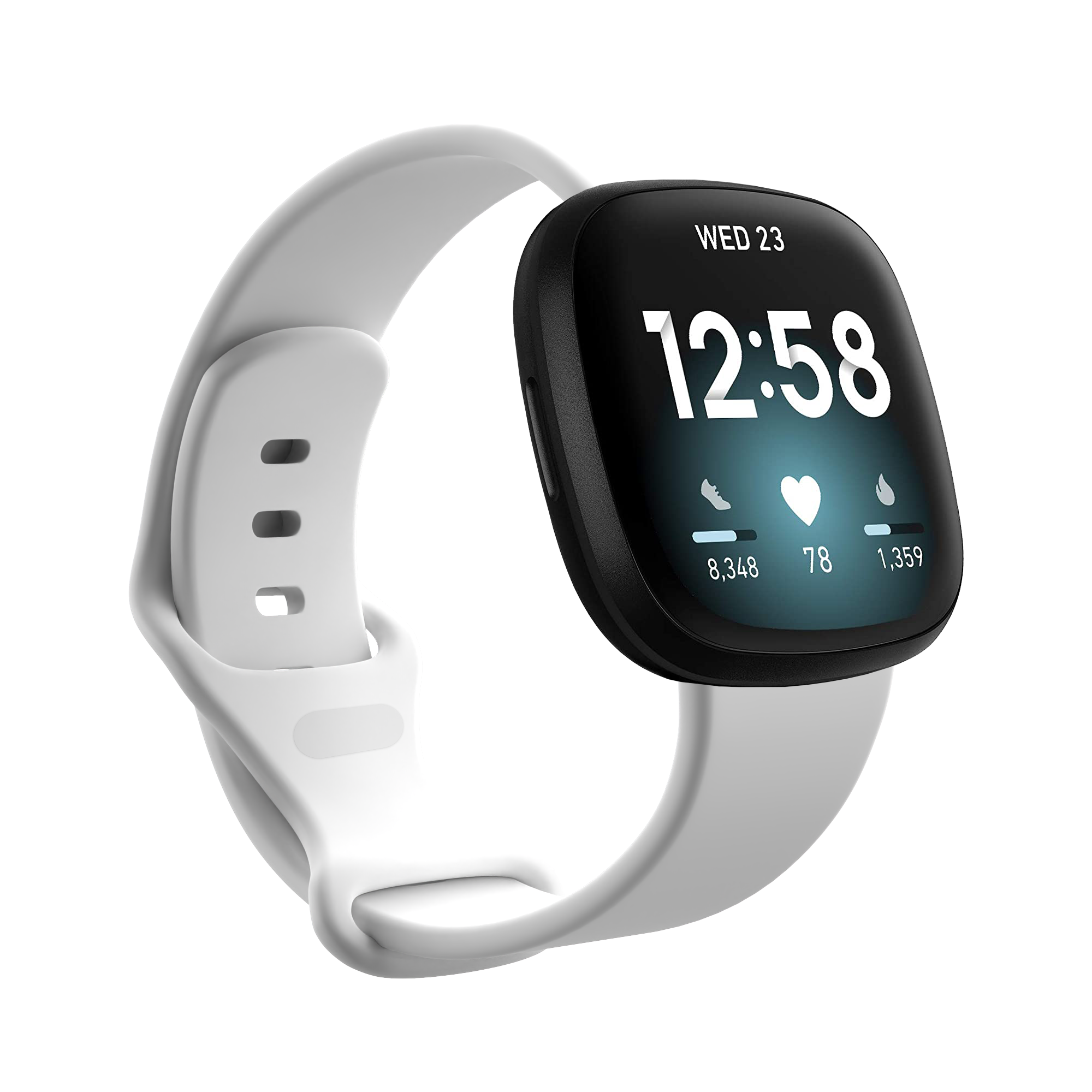 Fitbit Versa 4 / 3 / Sense Classic Bandje - Wit