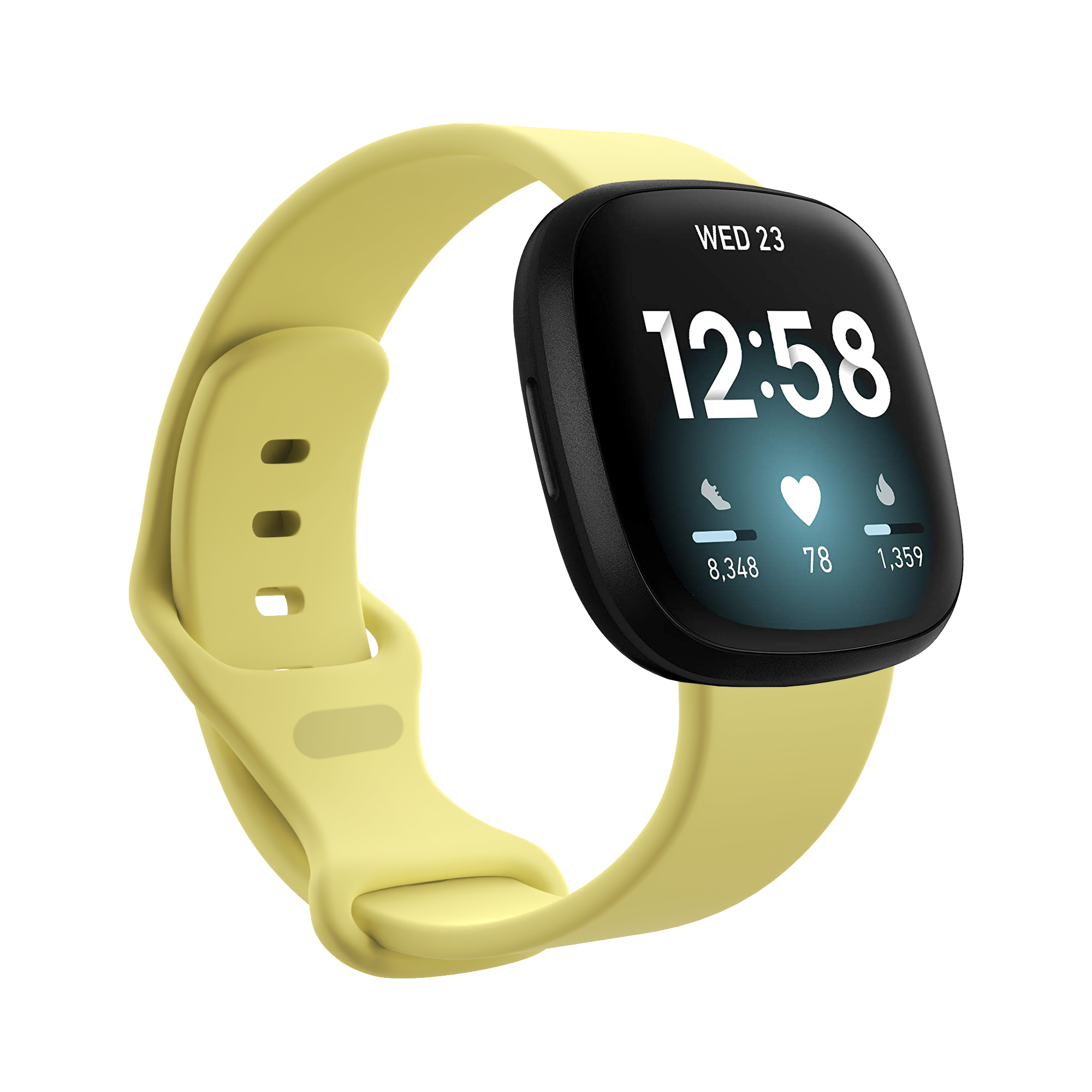 Fitbit Versa 4 / 3 / Sense Classic Bandje - Geel