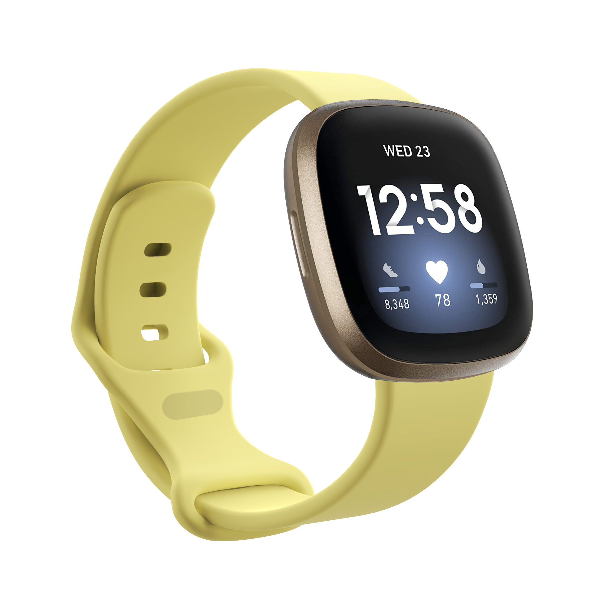 Fitbit Versa 4 / 3 / Sense Classic Bandje - Geel