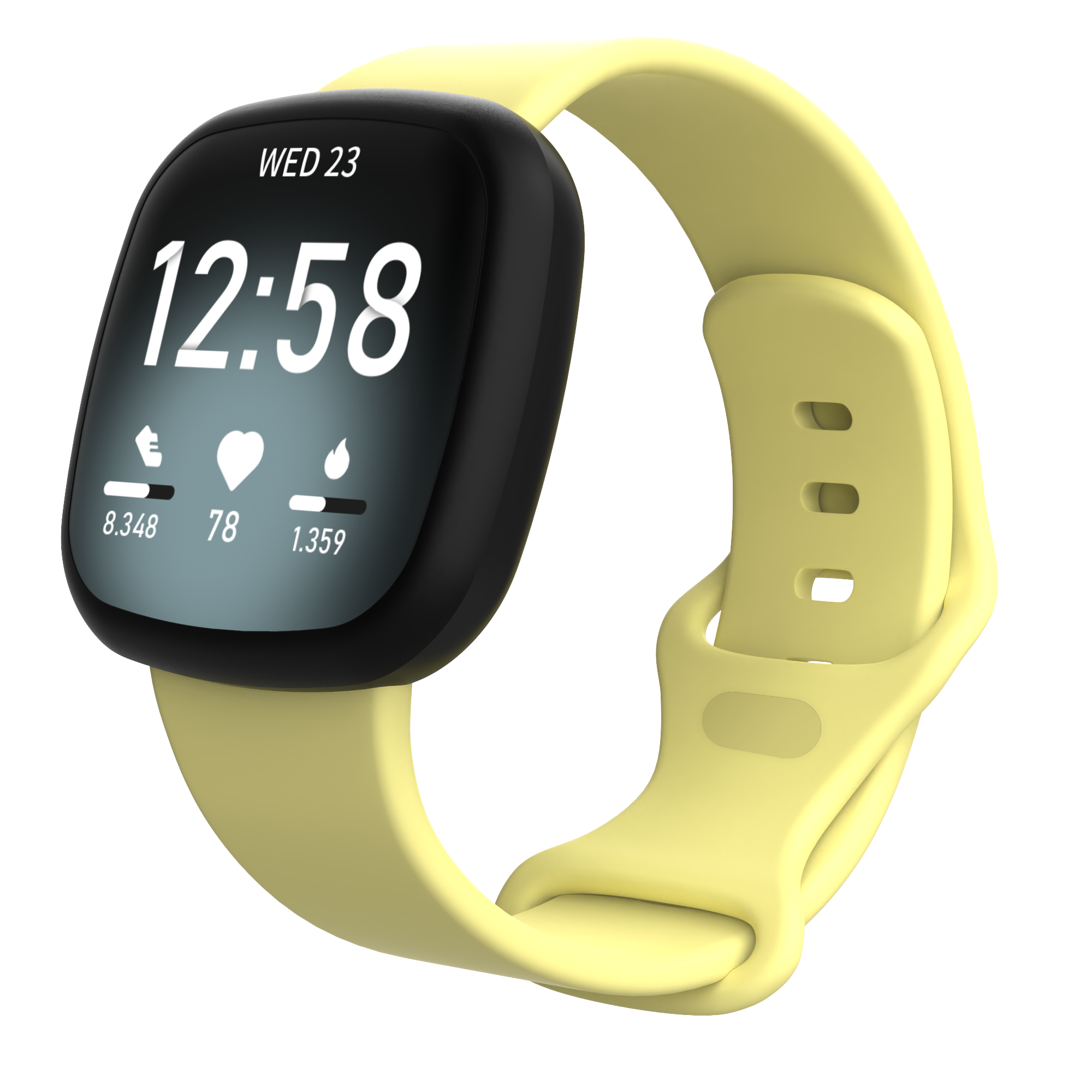 Fitbit Versa 4 / 3 / Sense Classic Bandje - Geel