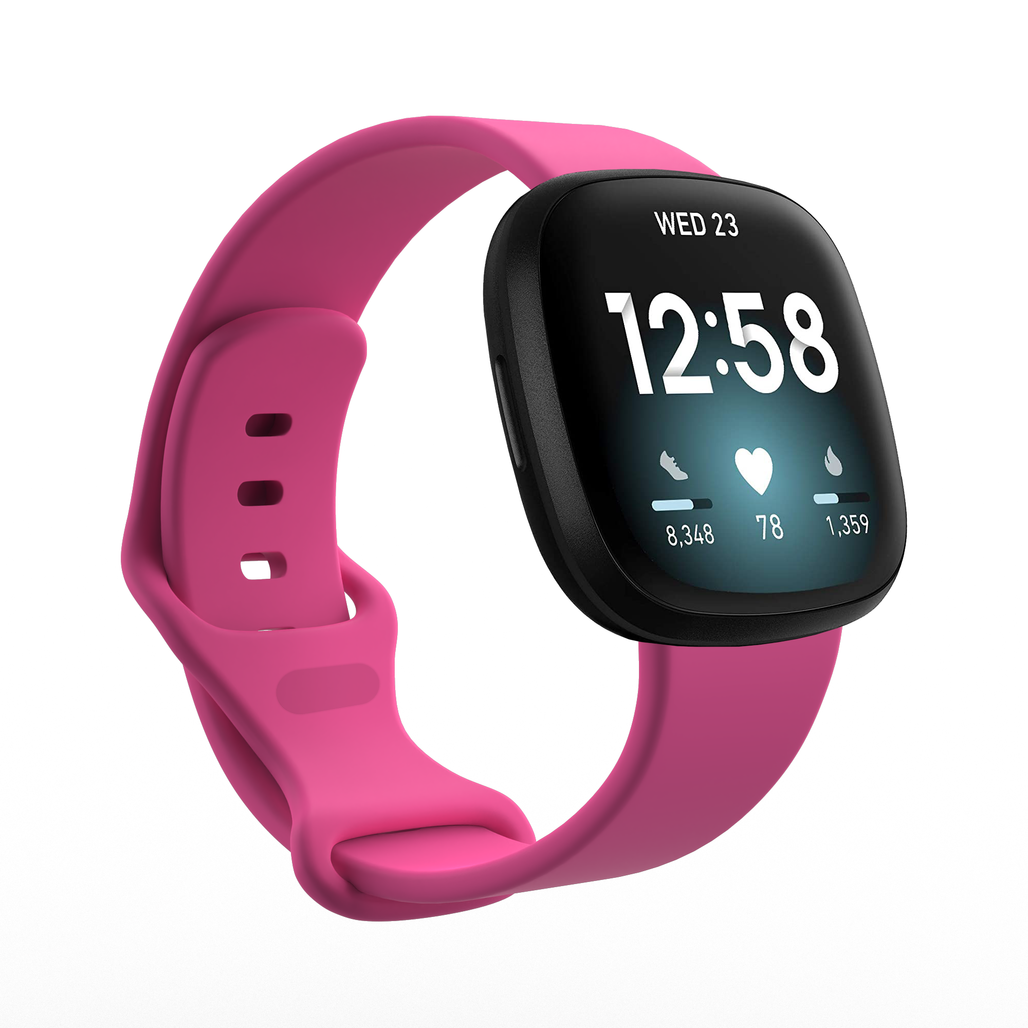 Fitbit Versa 4 / 3 / Sense Classic Bandje - Felroze