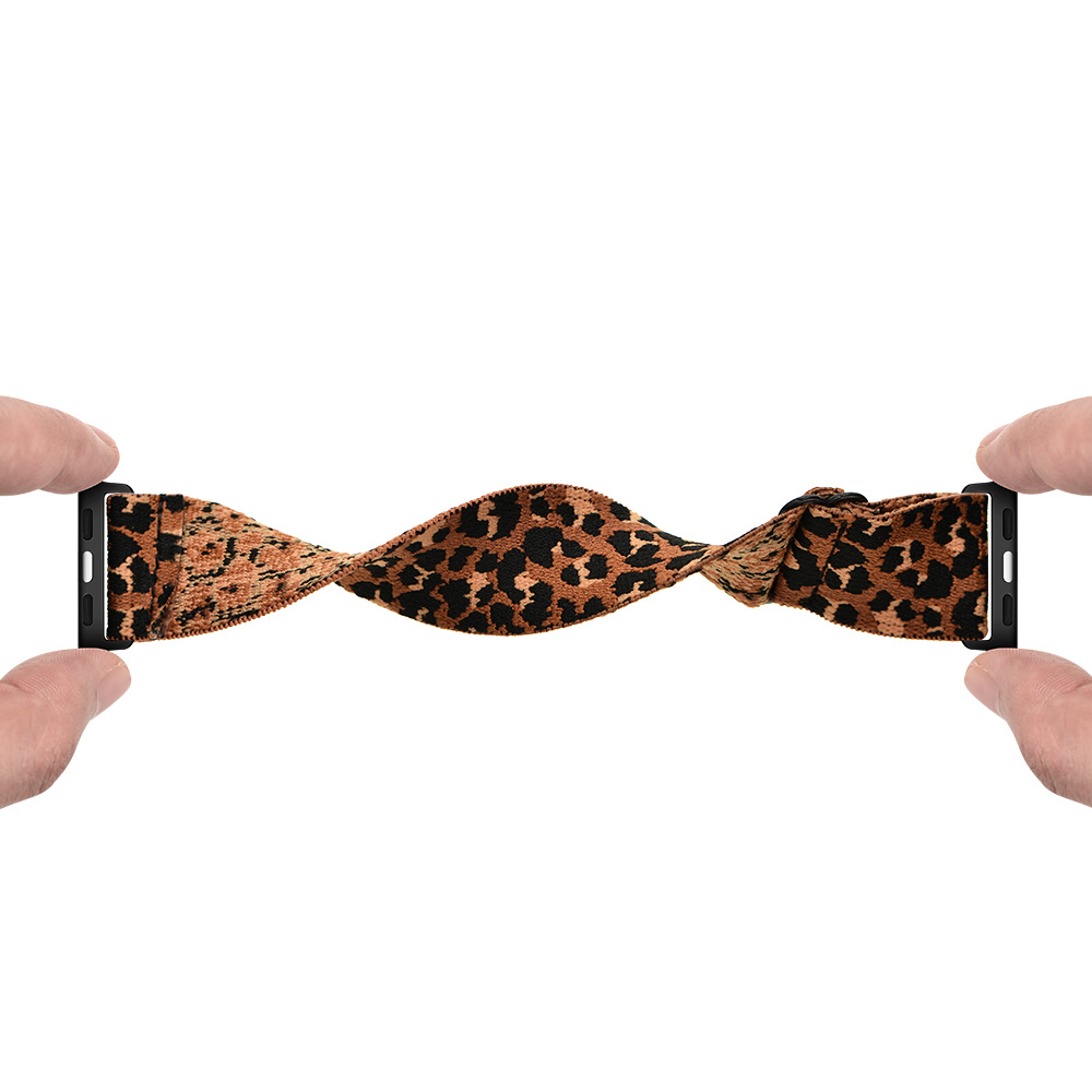 Apple Watch Nylon Stretch Bandje - Luipaard