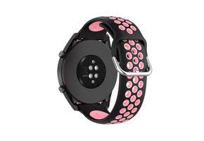 Sport Air Bandje 20mm Universeel - Zwart / Roze