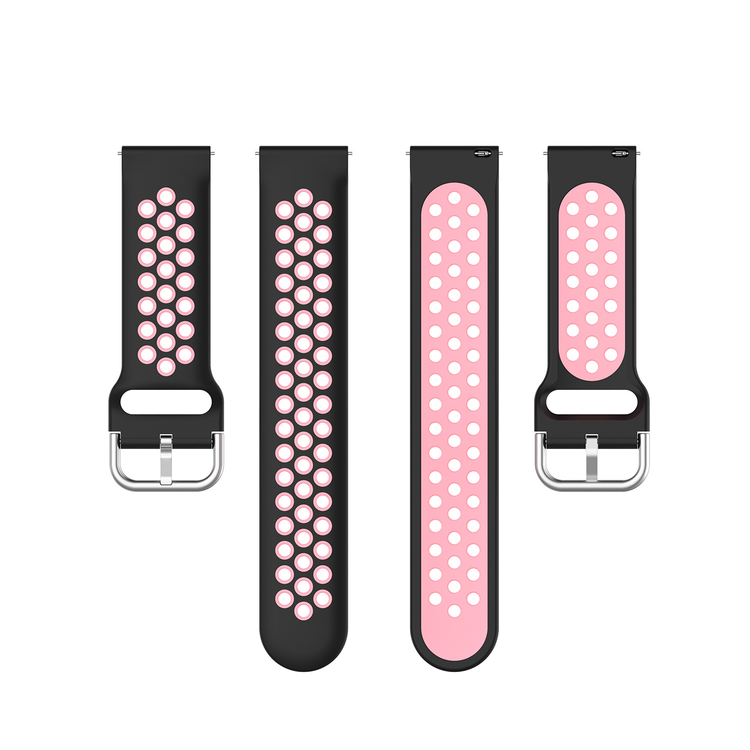 Sport Air bandje 20mm Universeel - Zwart / Roze