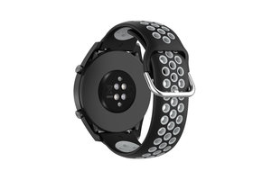 Sport Air Bandje 22mm Universeel - Zwart / Grijs