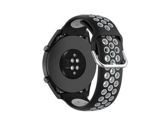 Sport Air Bandje 22mm Universeel - Zwart / Grijs