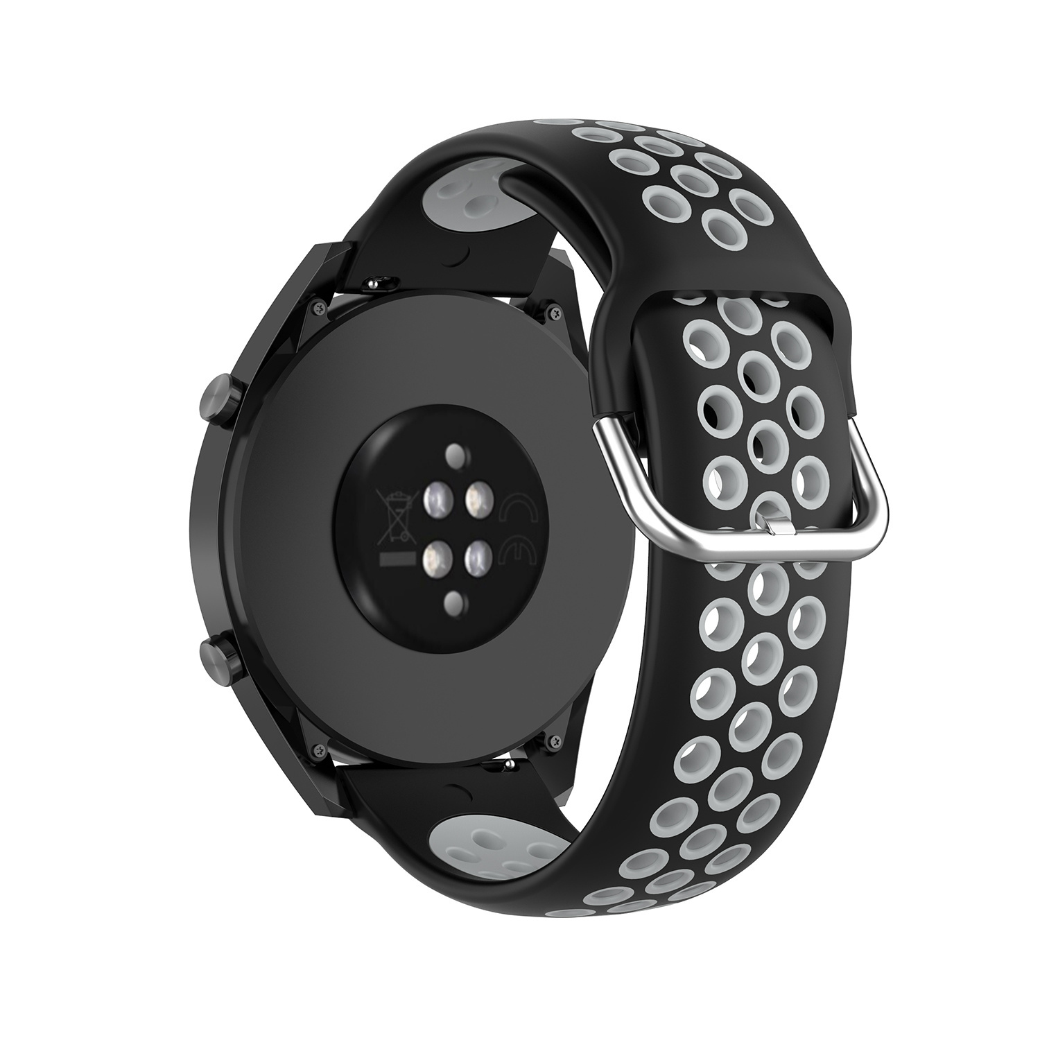 Sport Air bandje 22mm Universeel - Zwart / Grijs