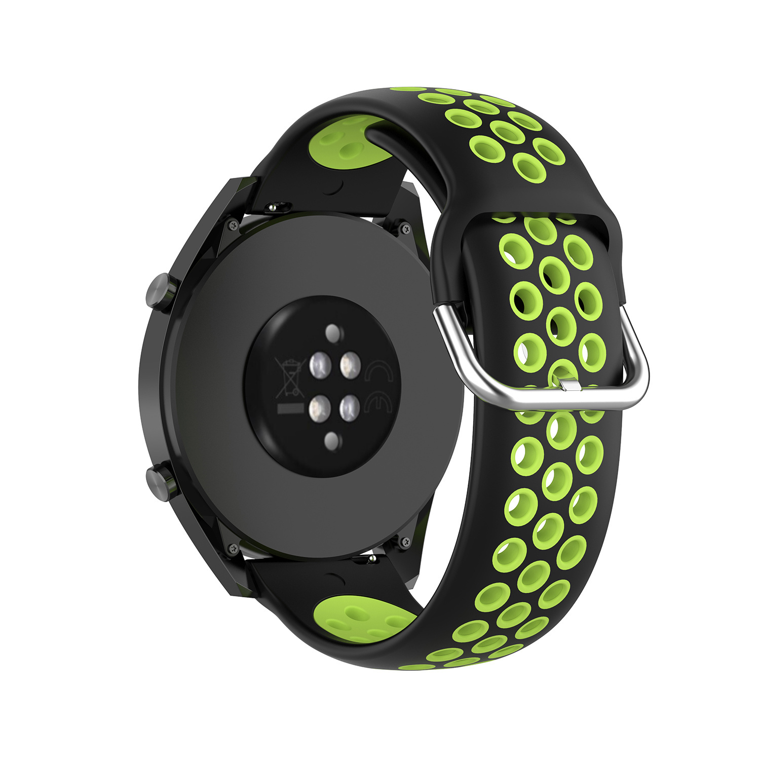 Sport Air bandje 22mm Universeel - Zwart / Groen