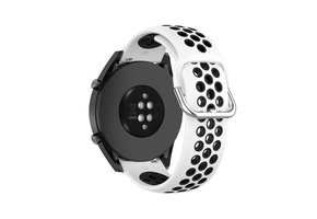 Sport Air Bandje 22mm Universeel - Wit / Zwart