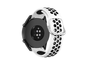 Sport Air Bandje 22mm Universeel - Wit / Zwart