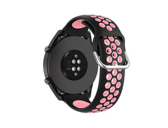 Sport Air Bandje 22mm Universeel - Zwart / Roze