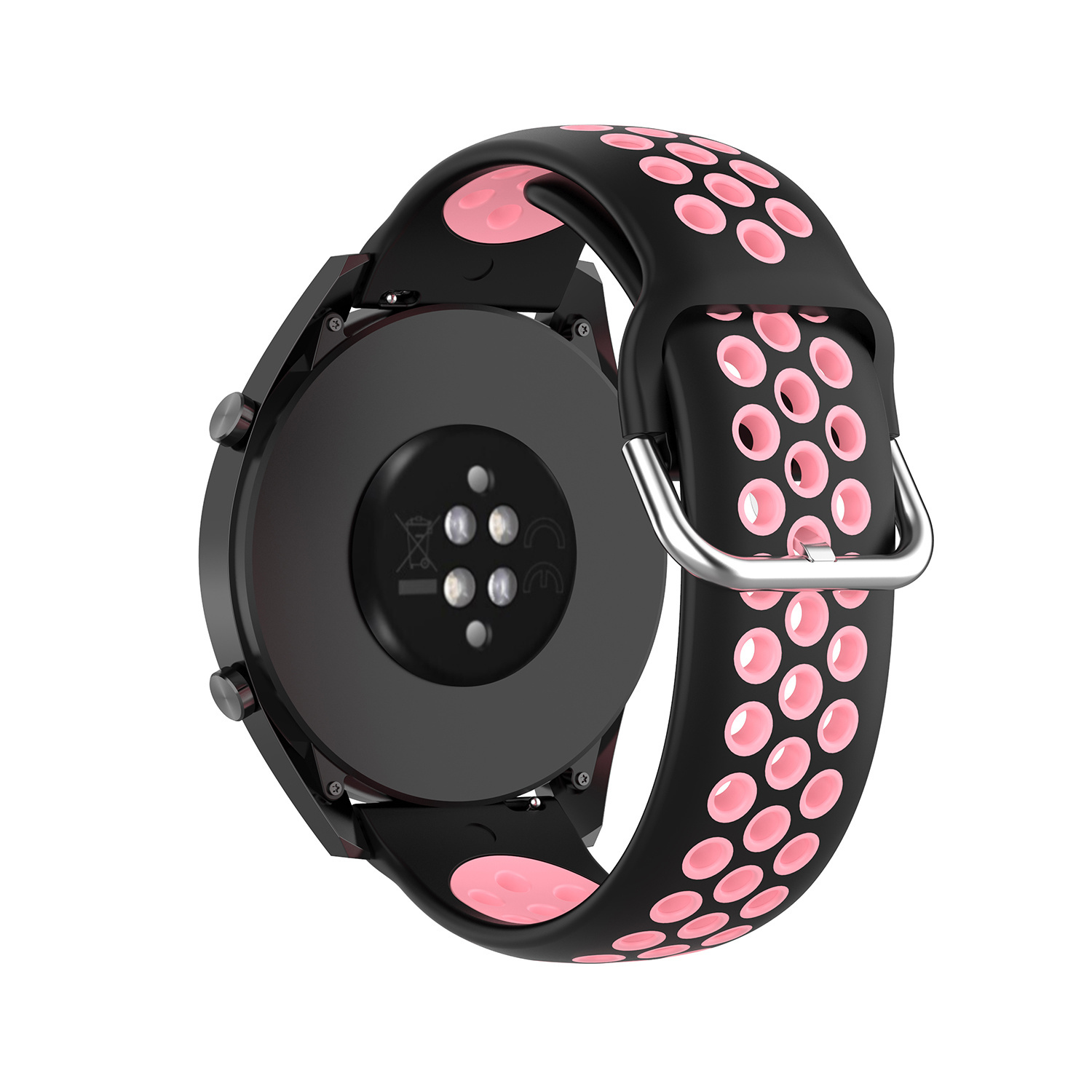 Sport Air bandje 22mm Universeel - Zwart / Roze