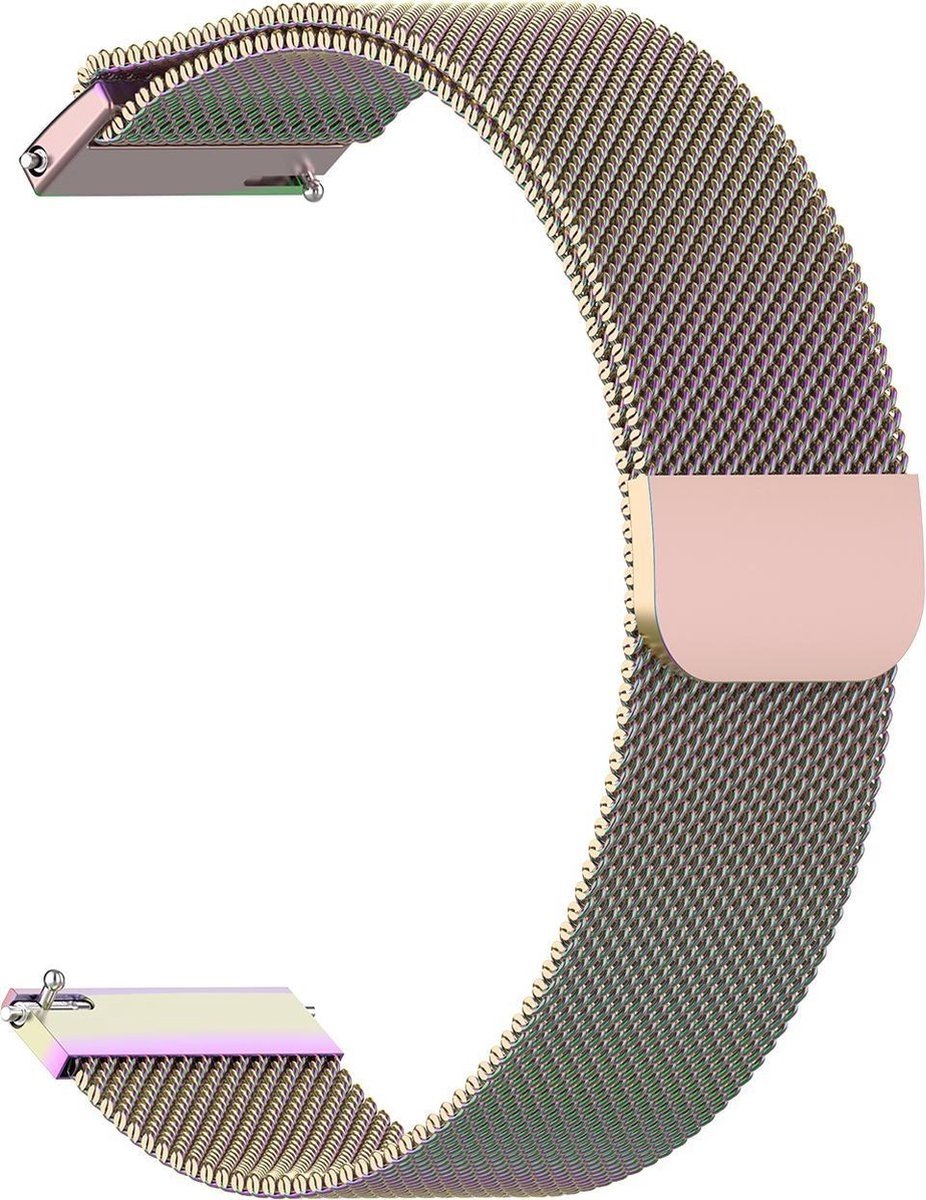 Milanees Bandje 20mm Universeel - Regenboog