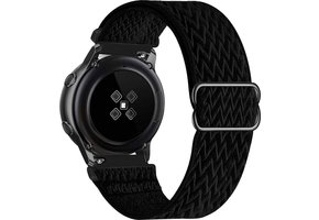 Nylon Bandje 20mm Universeel - Zwart