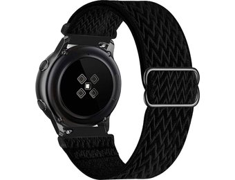 Nylon Bandje 20mm Universeel - Zwart