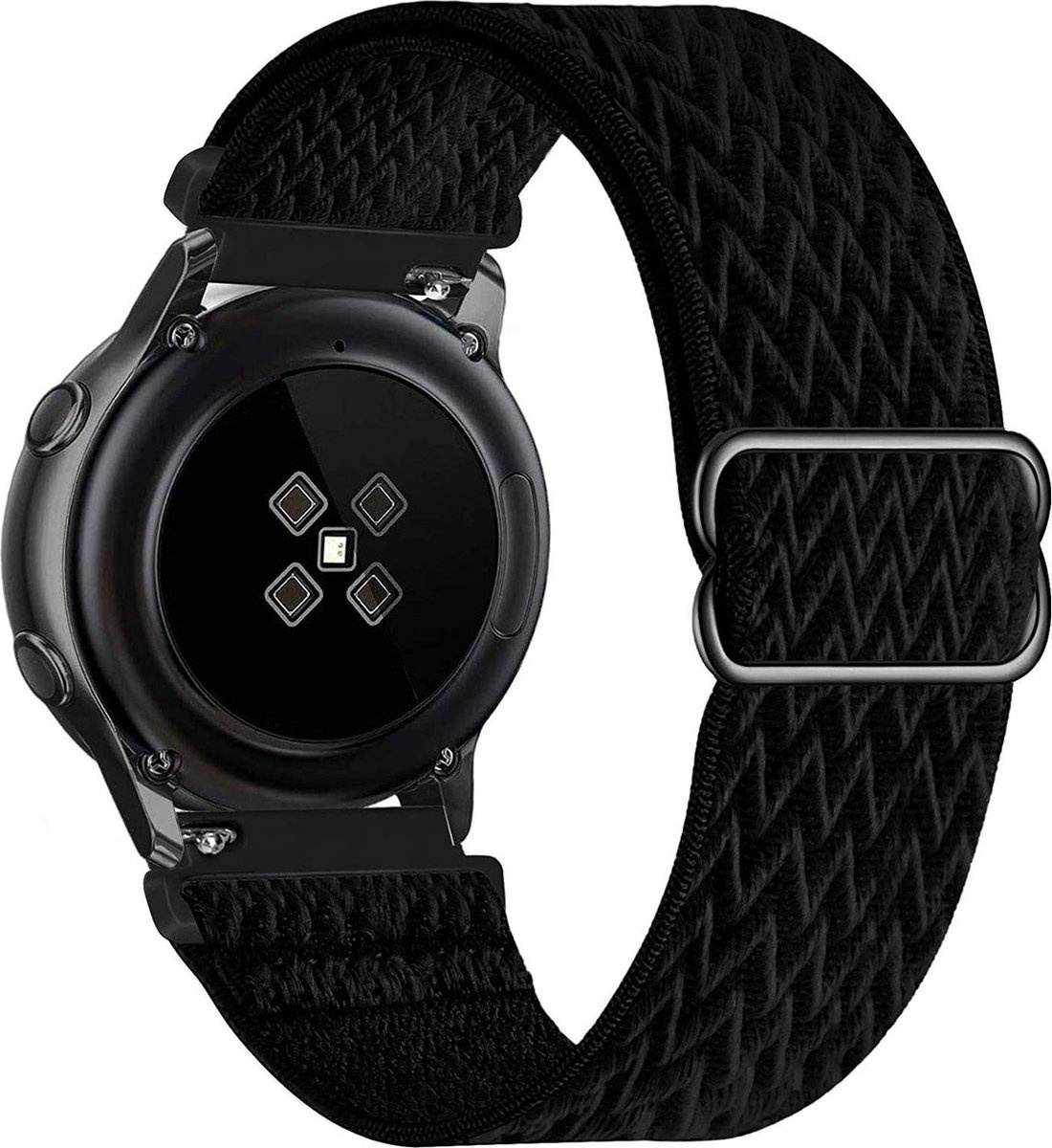 Nylon Bandje 20mm Universeel - Zwart