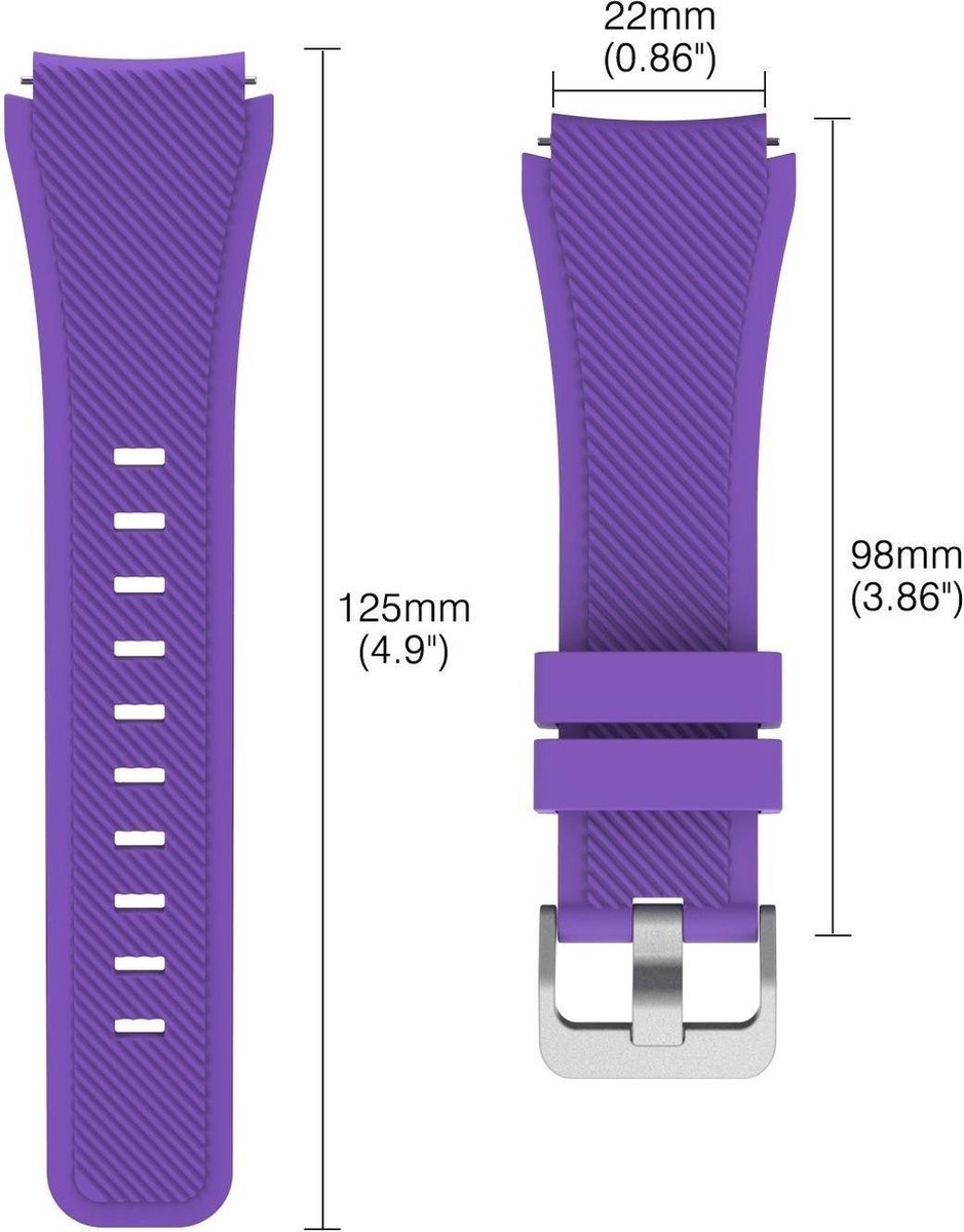 Classic Bandje 22mm Universeel - Paars