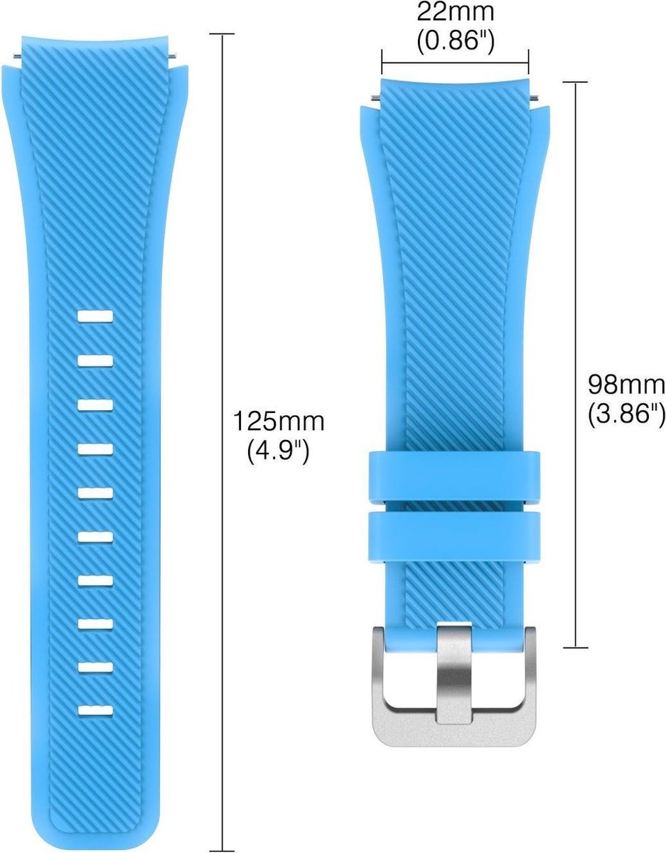 Classic Bandje 22mm Universeel - Blauw