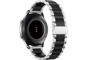 Schakel Bandje 22mm Universeel - Zwart Zilver