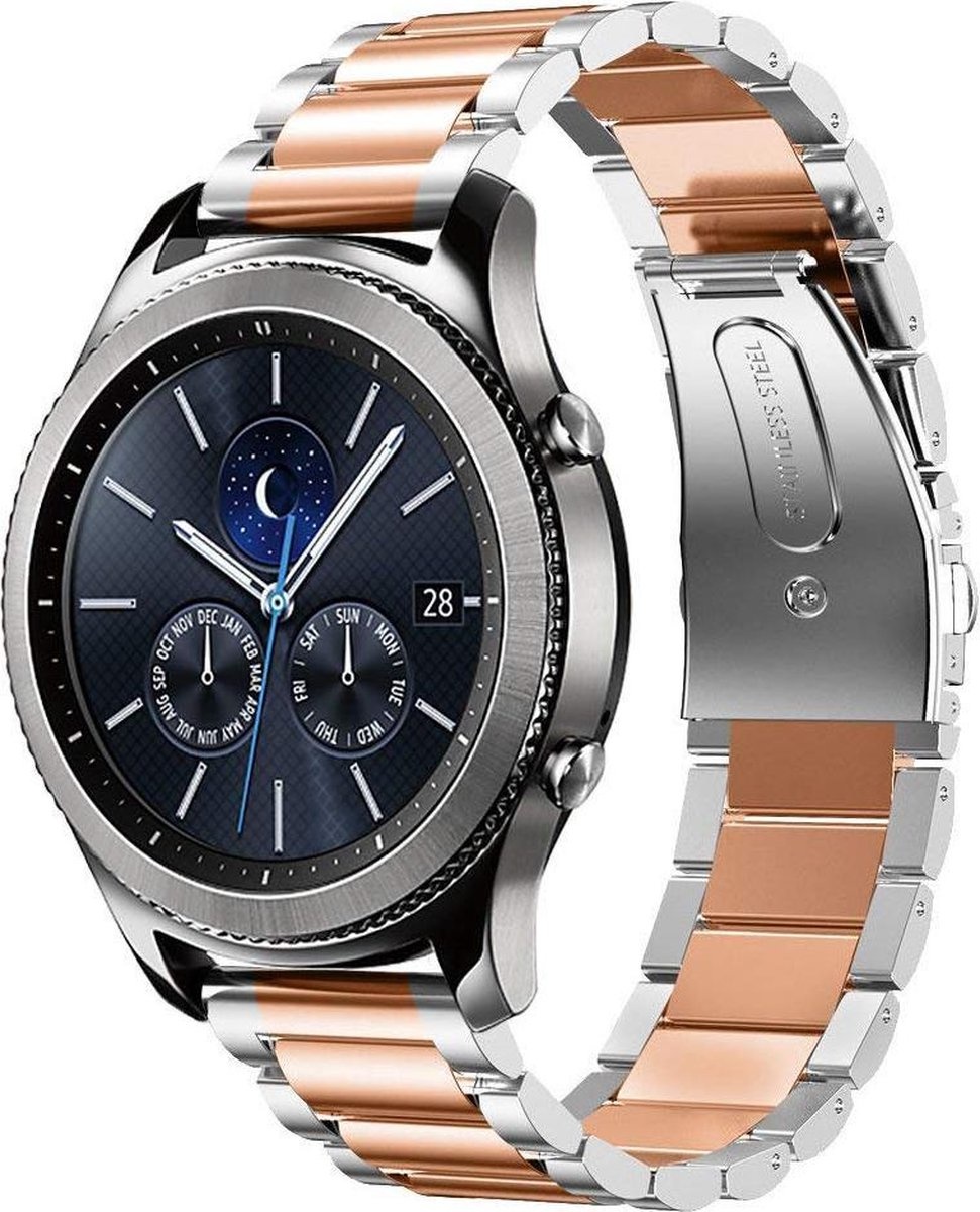Schakel Bandje 22mm Universeel - Zilver Rosé Gold