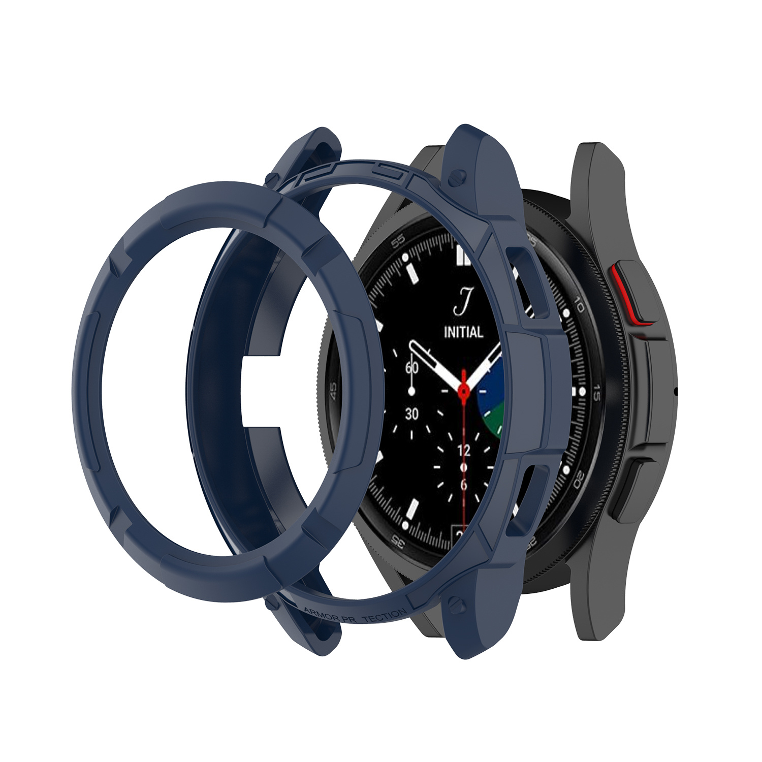 Samsung Galaxy Watch 4 46mm Armor Bumper - Donkerblauw