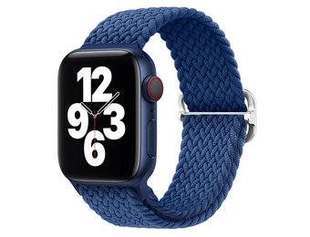 Apple Watch Gevlochten Nylon Stretch Bandje - Blauw