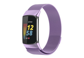 Fitbit Charge 5 Milanees Bandje - Paars
