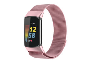 Fitbit Charge 5 Milanees Bandje - Roze