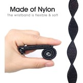 Nylon Velcro Bandje 20mm Universeel - Zwart