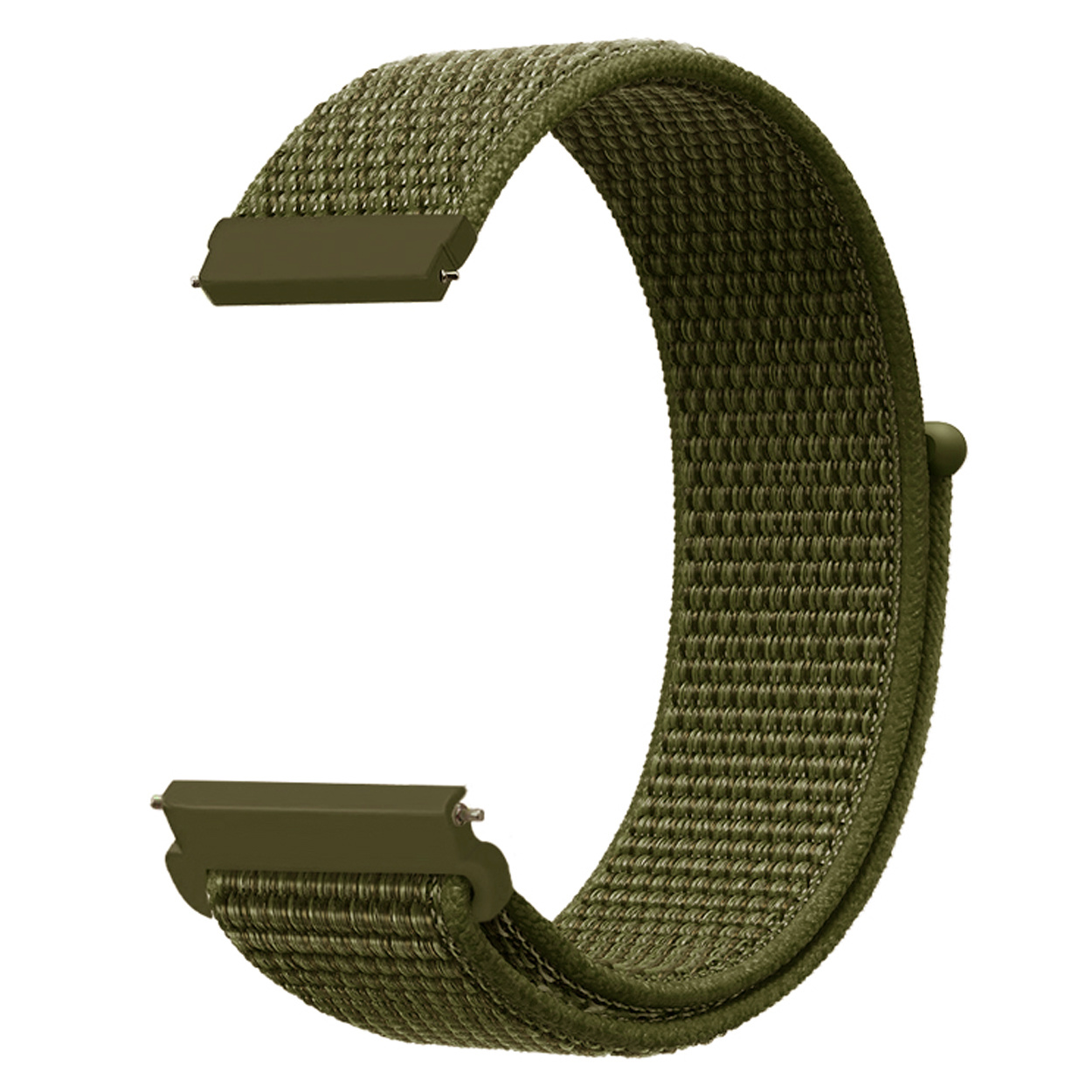 Nylon Velcro Bandje 22mm Universeel - Donkergroen