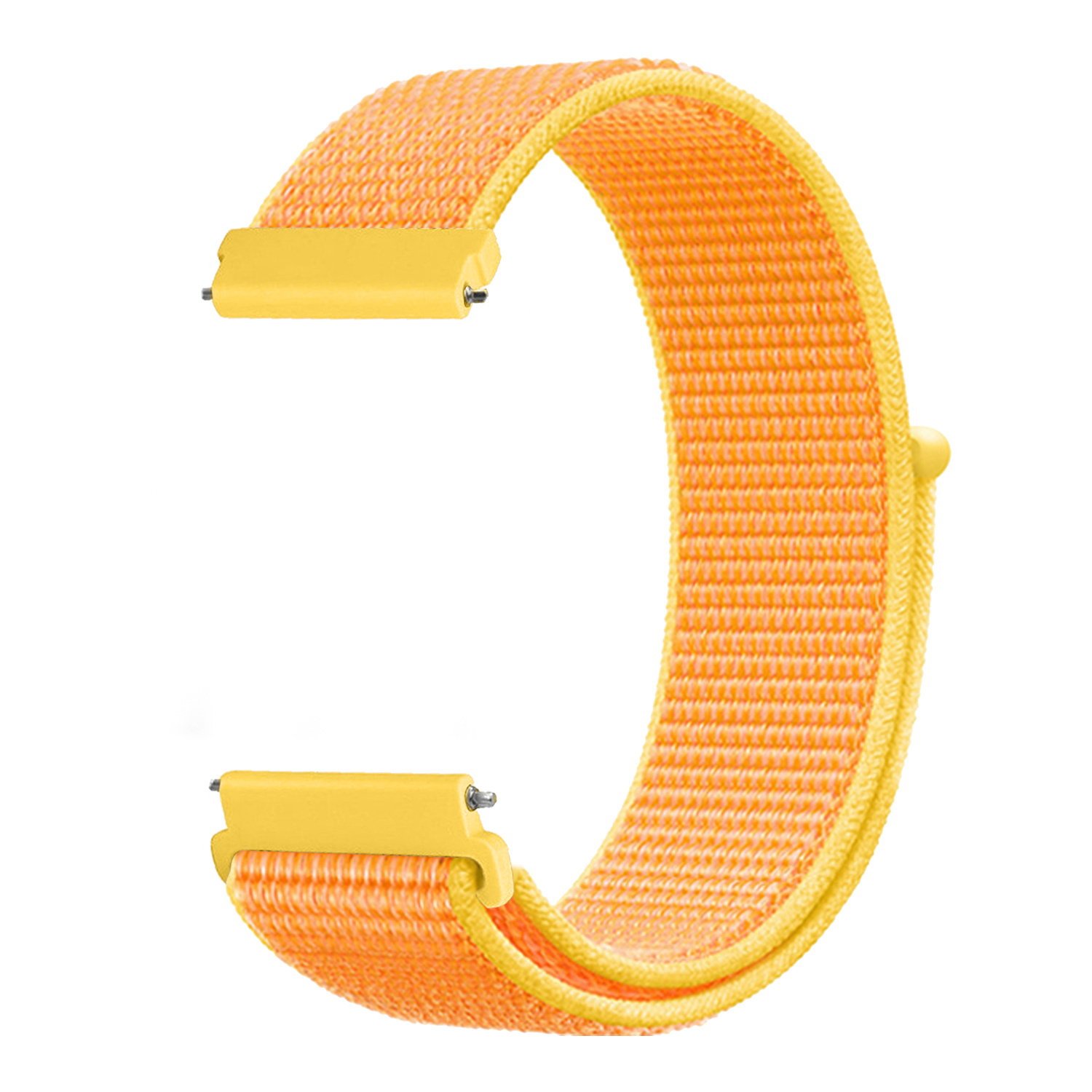 Nylon Velcro Bandje 22mm Universeel - Geel