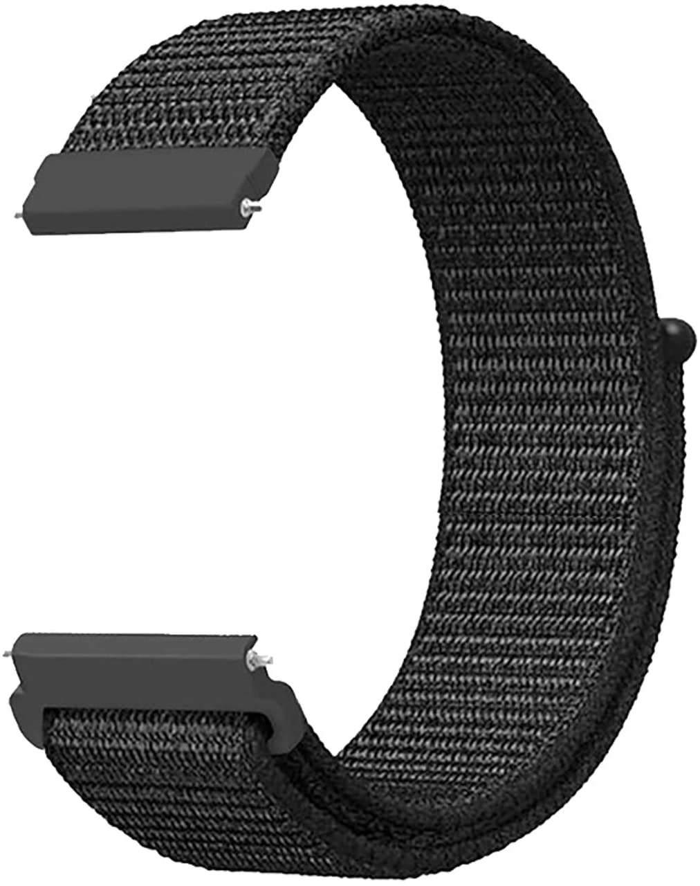 Nylon Velcro Bandje 22mm Universeel - Zwart