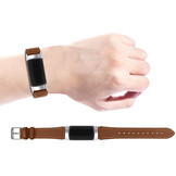 Fitbit Charge 5 Leer Bandje - Bruin