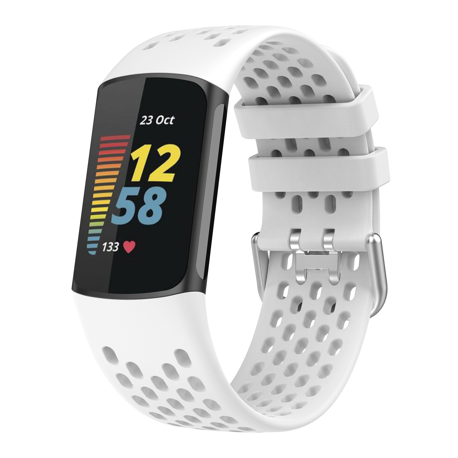Fitbit Charge 5 Sport Air Bandje - Wit