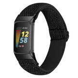 Fitbit Charge 5 Nylon Stretch Bandje - Zwart