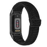 Fitbit Charge 5 Nylon Stretch Bandje - Zwart