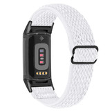 Fitbit Charge 5 Nylon Stretch Bandje - Wit