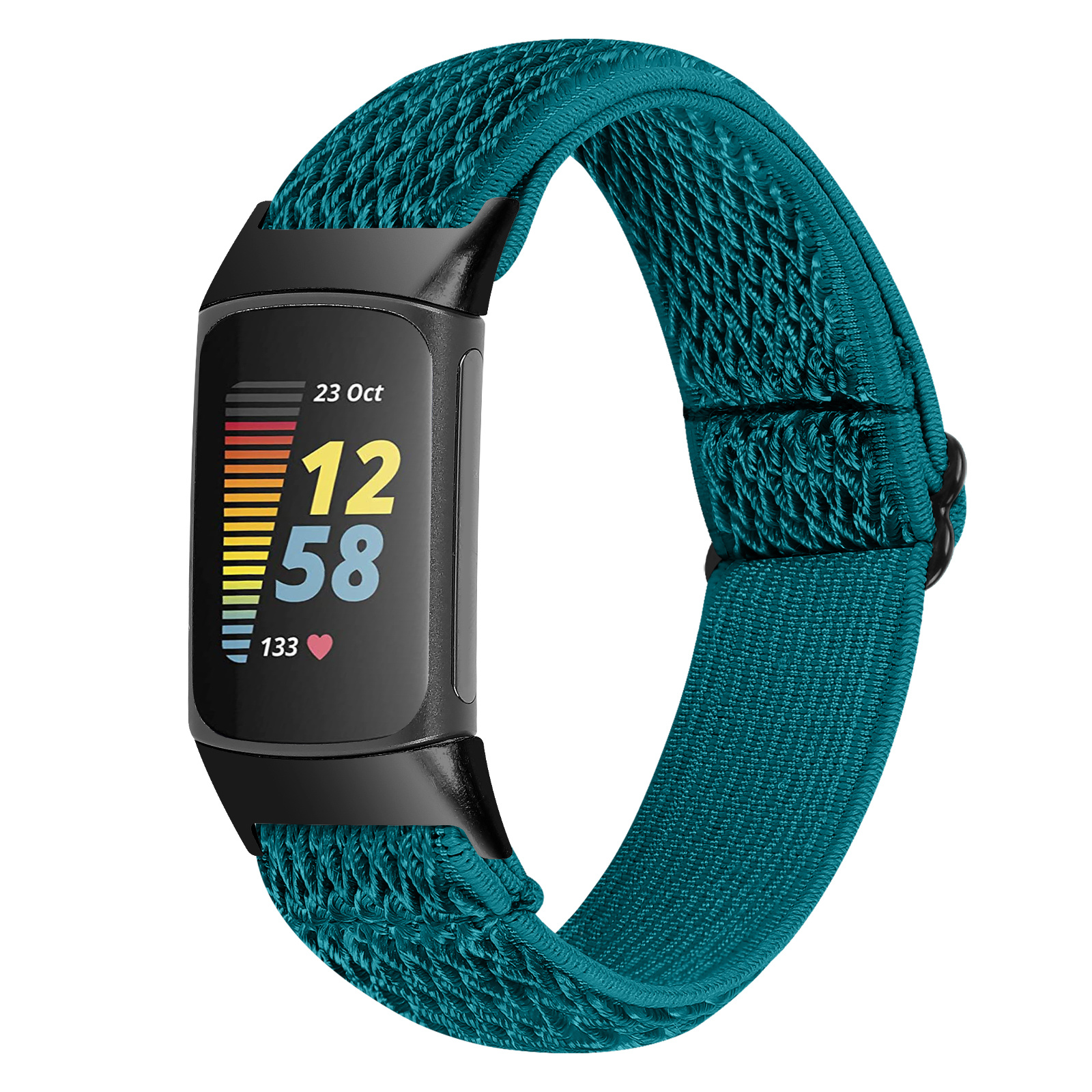 Fitbit Charge 5 Nylon Stretch Bandje - Sapphire